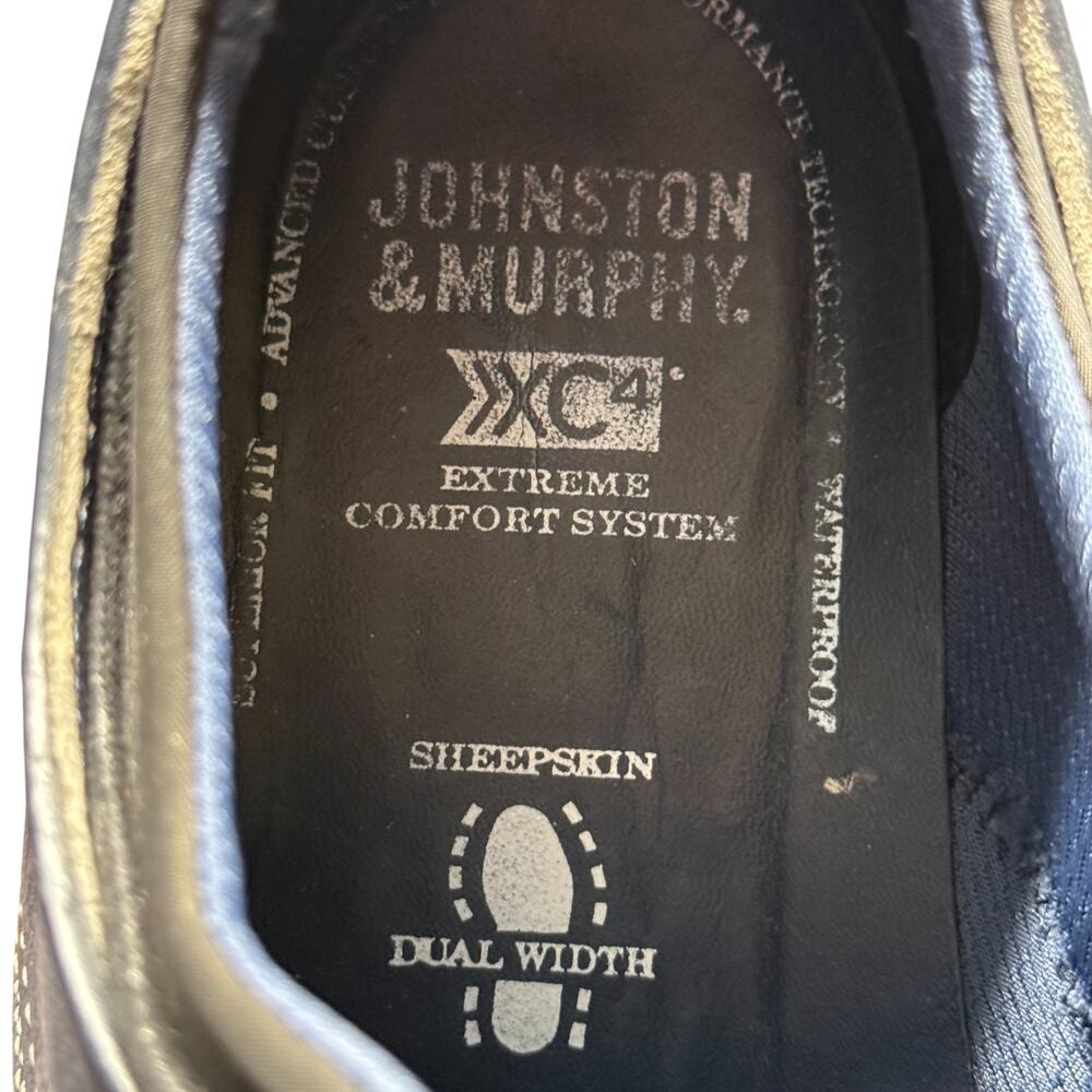 JOHNSTON & MURPHY XC4 Elkins Plain Toe Men's 10M Dual Width Navy Suede Shoes - Picture 12 of 13